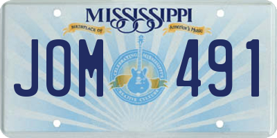 MS license plate JOM491