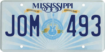 MS license plate JOM493