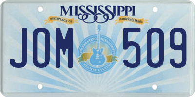 MS license plate JOM509