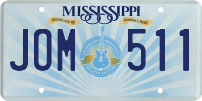 MS license plate JOM511