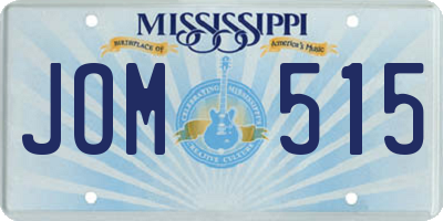MS license plate JOM515