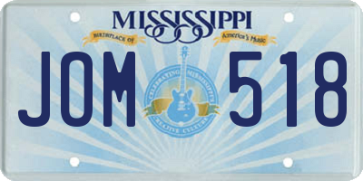 MS license plate JOM518