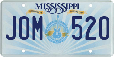 MS license plate JOM520