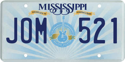 MS license plate JOM521