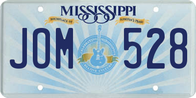MS license plate JOM528