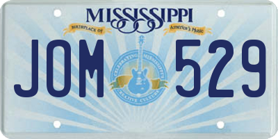 MS license plate JOM529