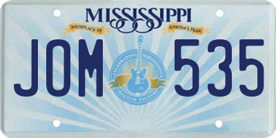 MS license plate JOM535