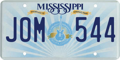 MS license plate JOM544