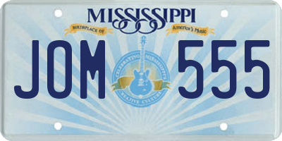 MS license plate JOM555