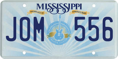 MS license plate JOM556