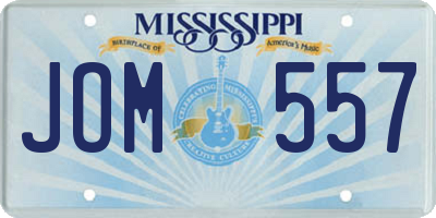 MS license plate JOM557