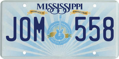 MS license plate JOM558