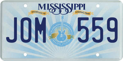 MS license plate JOM559