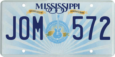 MS license plate JOM572