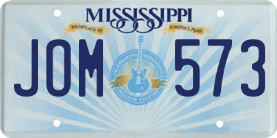 MS license plate JOM573