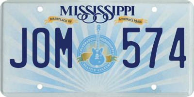 MS license plate JOM574