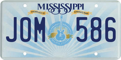 MS license plate JOM586