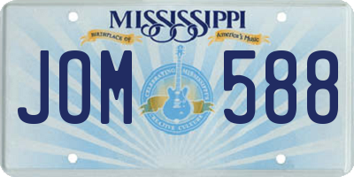 MS license plate JOM588