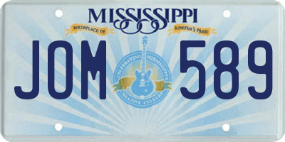 MS license plate JOM589
