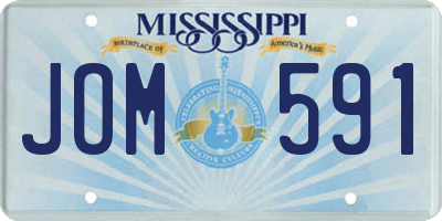 MS license plate JOM591