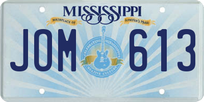 MS license plate JOM613