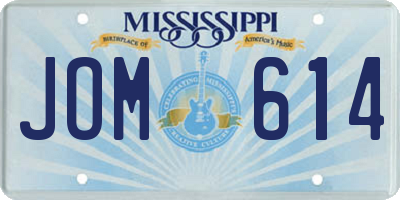 MS license plate JOM614