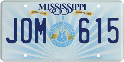 MS license plate JOM615