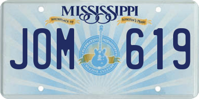MS license plate JOM619
