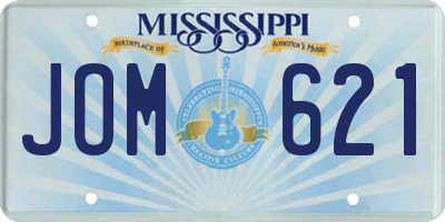 MS license plate JOM621