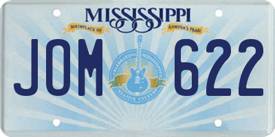 MS license plate JOM622