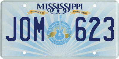 MS license plate JOM623