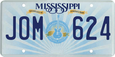 MS license plate JOM624