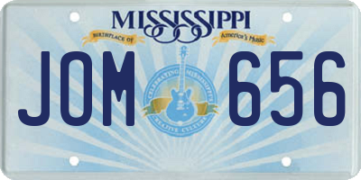 MS license plate JOM656