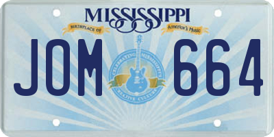 MS license plate JOM664