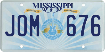 MS license plate JOM676