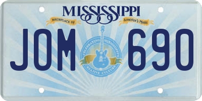 MS license plate JOM690
