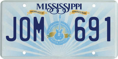 MS license plate JOM691