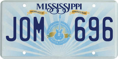 MS license plate JOM696