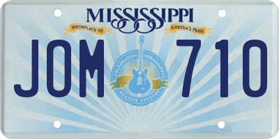 MS license plate JOM710