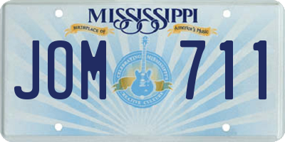 MS license plate JOM711