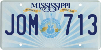 MS license plate JOM713