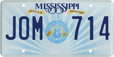 MS license plate JOM714