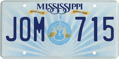 MS license plate JOM715