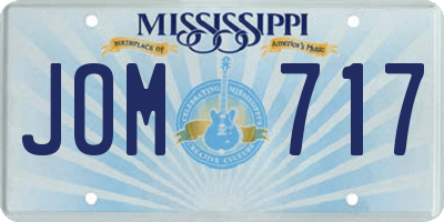 MS license plate JOM717