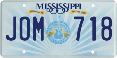 MS license plate JOM718
