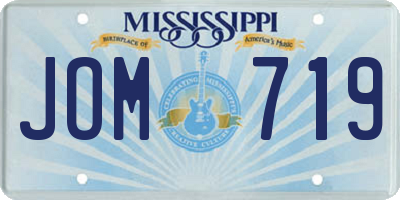 MS license plate JOM719