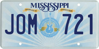 MS license plate JOM721