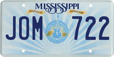 MS license plate JOM722
