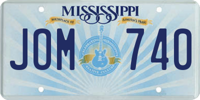MS license plate JOM740