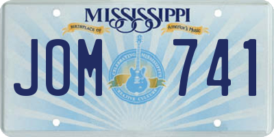 MS license plate JOM741